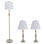 Ensemble 3 pièces d'éclairage pour la maison - Ensemble assorti avec 2 lampes de table et 1 lampe sur pied pour la maison et le bureau