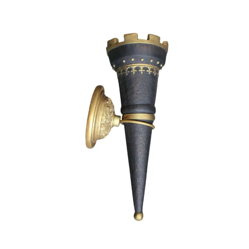 Medieval Torch Wall Decor Statue