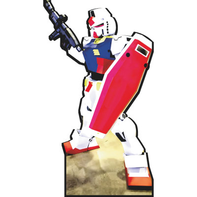 Wet Paint Printing SP13476 Japanese Anime Giant Robot Disguise Transform Mech Cosplay Cardboard Cutout Standee Standup