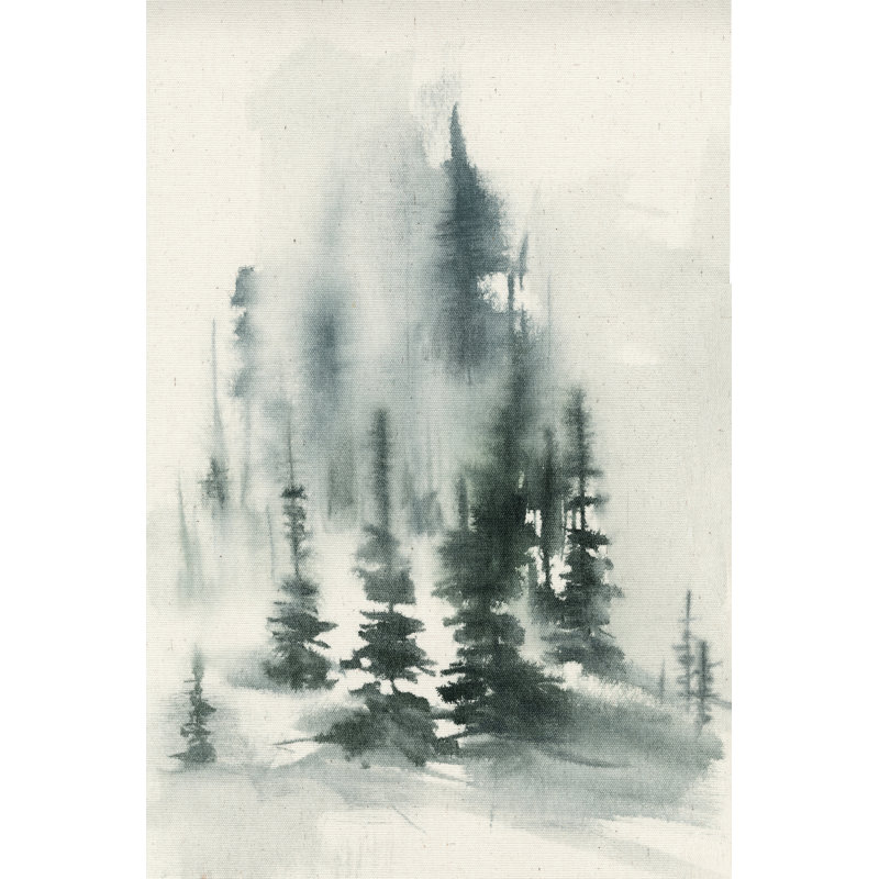 " Misty Winter I " by Jennifer Goldberger Painting Print, 48" H x 32" W