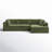 Marcel 122"W Fabric Sectional in Sagano Green-97782869-97782868