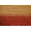 Tapis rayé beige / rouge / vert en laine noué à la main 6 pi 6 po x 8 pi 5 po