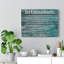 «Ten Commandments Blue Wood», art textuel sur toile tendue-1811045985