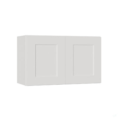 Solid Wood Shaker Short Wall Cabinet – 30"W X 12"D X 18"H, Painted White, Ready-To-Assemble (RTA) Kitchen Cabinet