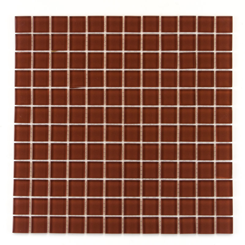 Torch Song 1'' W x 1'' L Glass Tile Mosaic Sheet, Scotch