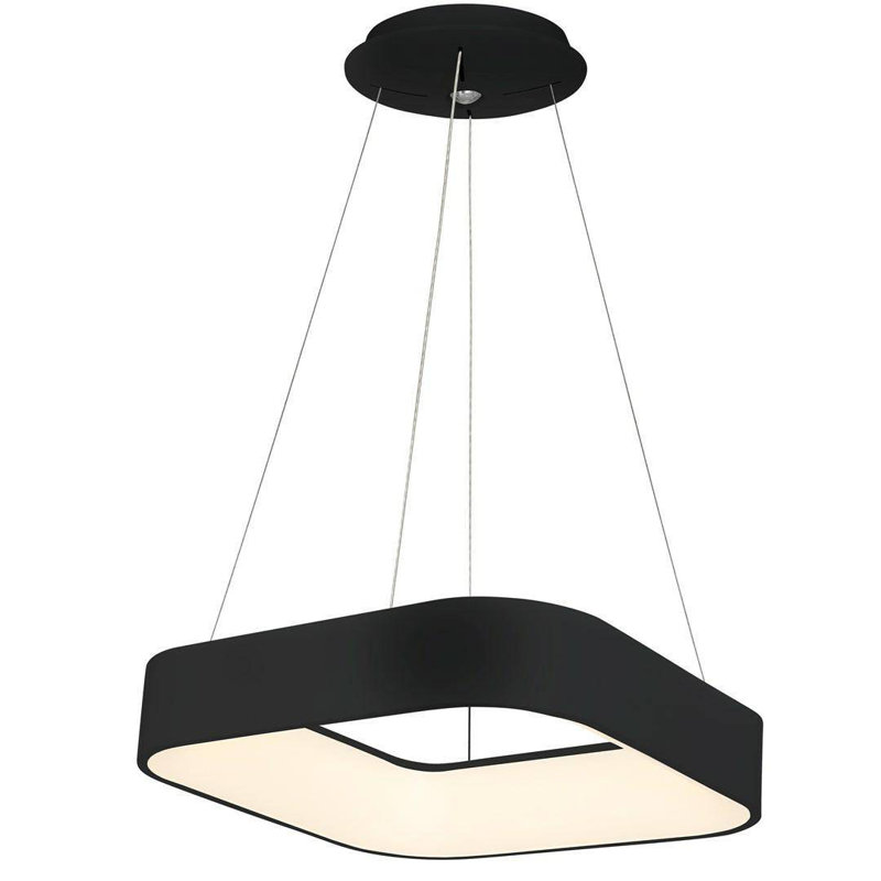 Cariana 1 - Light LED Square/Rectangle Pendant, Black