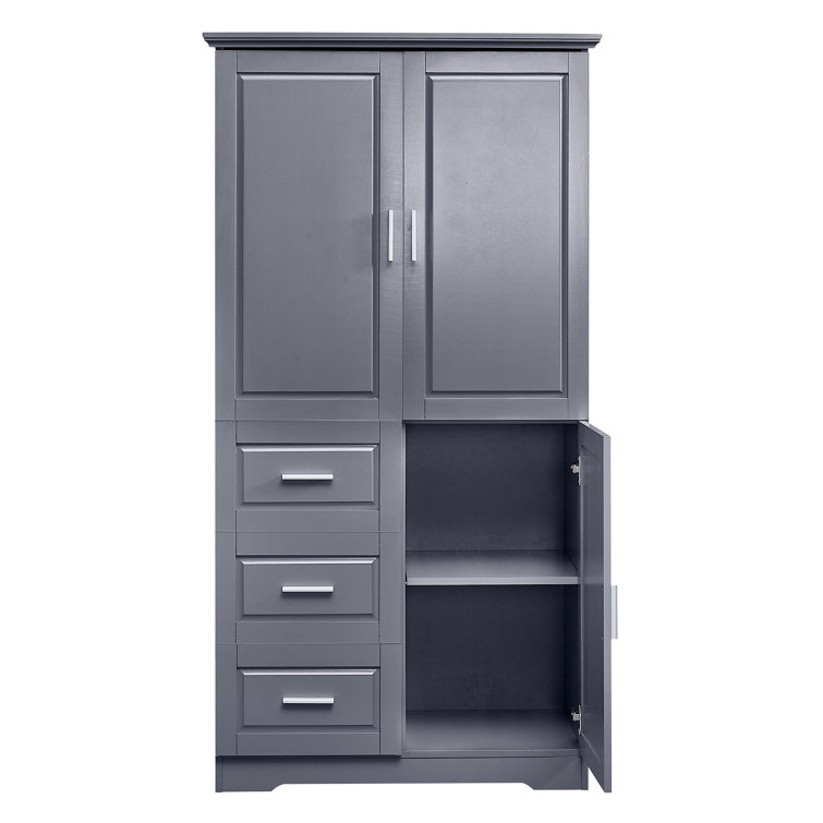 Wildon Home® Arkansas Tall Bathroom Cabinet, Freestanding Storage