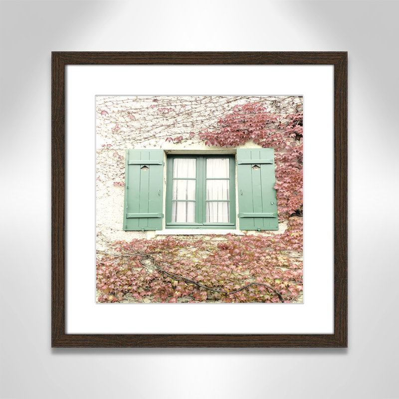 «Giverny» par Susan Jill - reproduction de cadre photo, Noyer, H 17 po x l 17 po x P 0,75 po