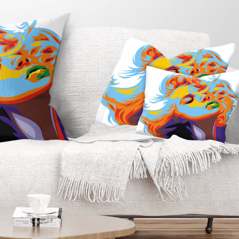 Coussin imprimé "Blonde Girl Art - Autres"