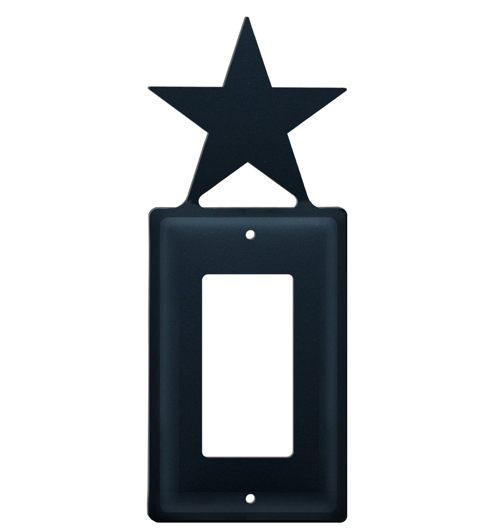 Holiday Themed 1 - Gang Single Outlet Wall Plate Village Wrought Iron