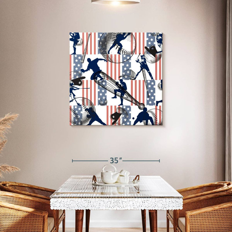 Sireci Baseball Pattern, 36'' H x 36'' W