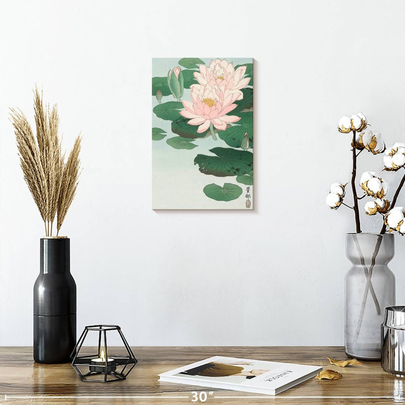 Harnek nénuphar en fleurs, H 12 po x l 8 po