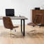 Chaise de bureau en cuir à hauteur ajustable 23 po avec dossier matelassé Mariello-103555076-103555074
