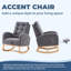 Chaise berçante Comfort - repose-pieds réglable et rangement dissimulé - coussin en mousse de 4 po pour une détente toute la journée-446663884