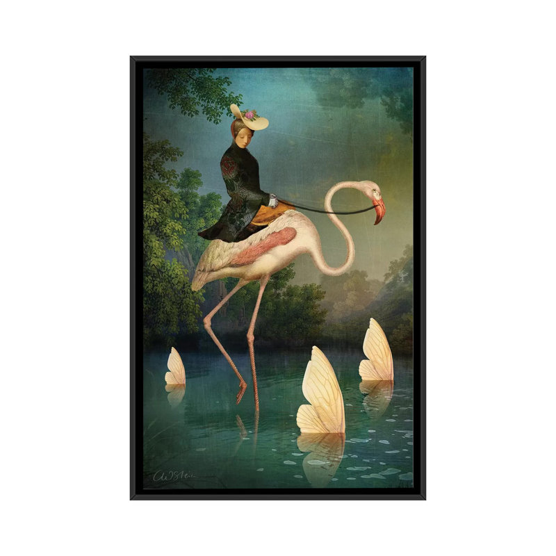 Le Passage, Catrin Welz-Stein par Catrin Welz-Stein - impression d'art graphique, H 26 po x l 18 po, Toile encadrée, Noir