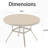Outdoor Round Patio Dining Table For 4 - 6, All Weather Metal With Umbrella Hole Lawn, Garden, Backyard. Powder Coated Rust Resistance, Bent Leg Design Stability And Aesthetics, Non Marring Foot-511942044