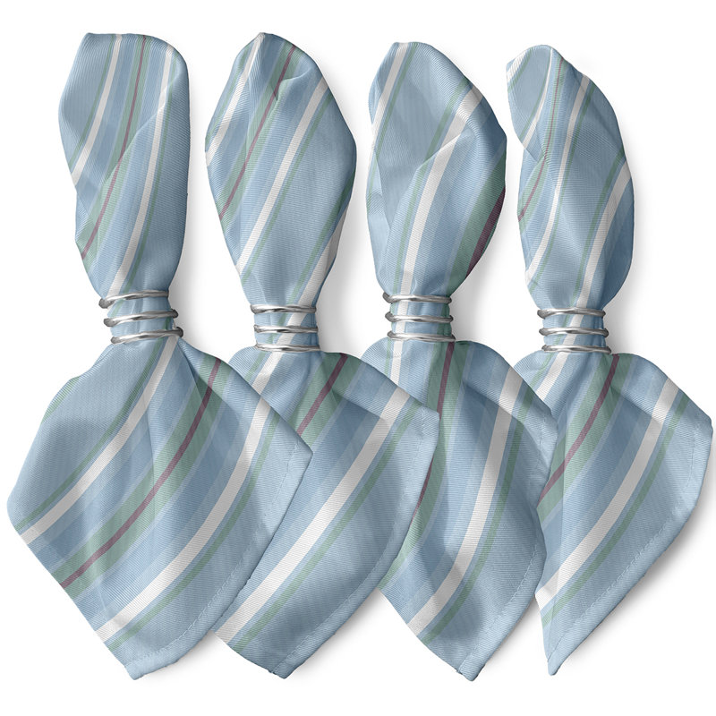 Ensemble de serviettes 4 pièces Alissiya, Bleu clair