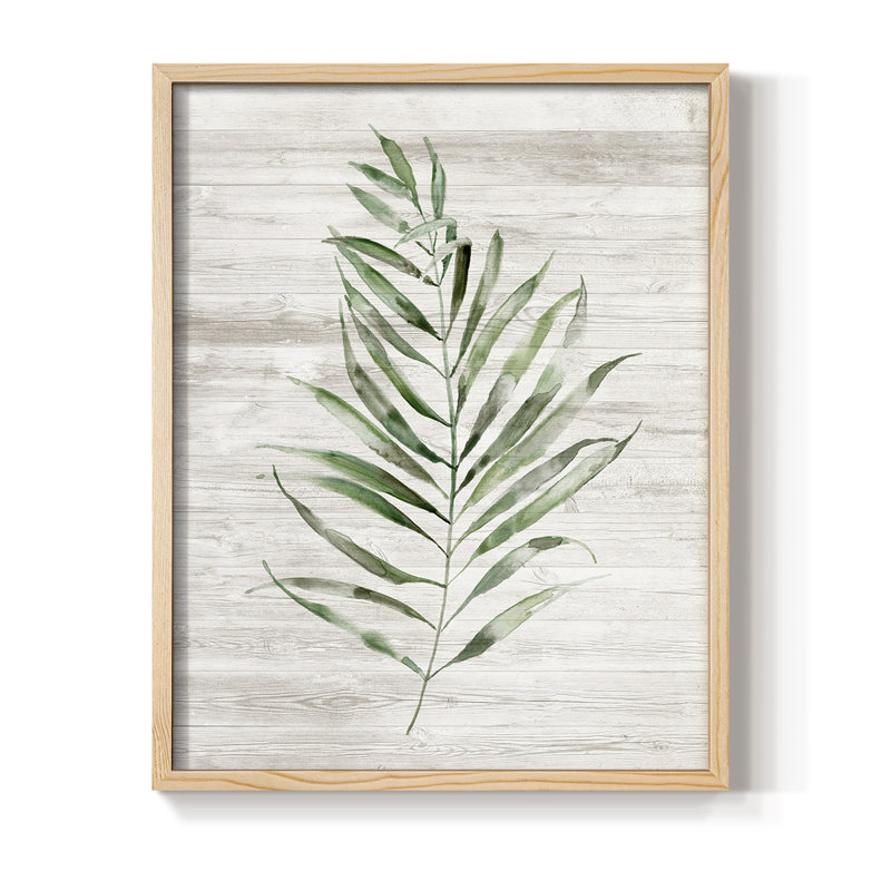 «Tropic Frond II», reproduction encadrée - bois massif, H 21 po x l 17 po