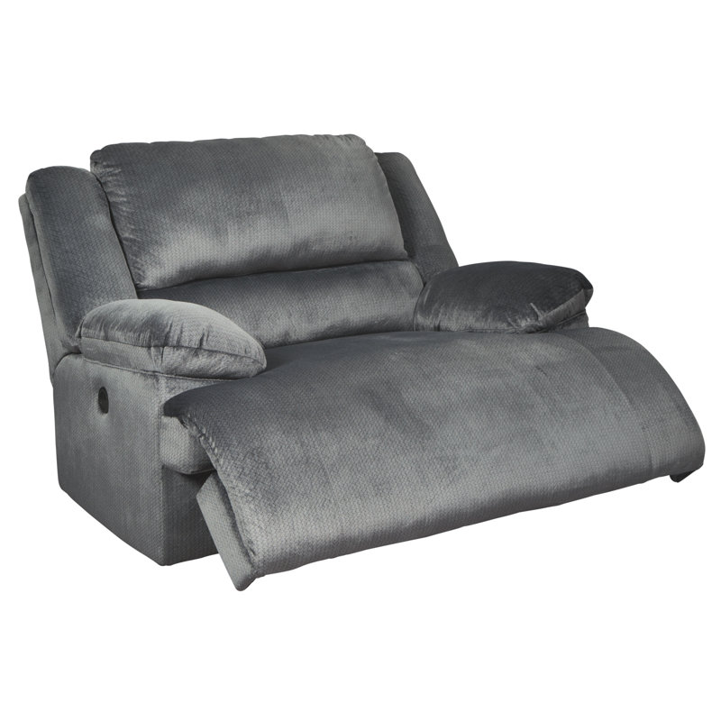 Souderton Upholstered Recliner, Power, Polyester Charcoal