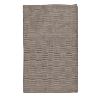 Handmade Cotton and Wool Geometric Area Rug