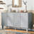 Accent Cabinet With Geometric Patterns, Entryway Cabinet-1298371035