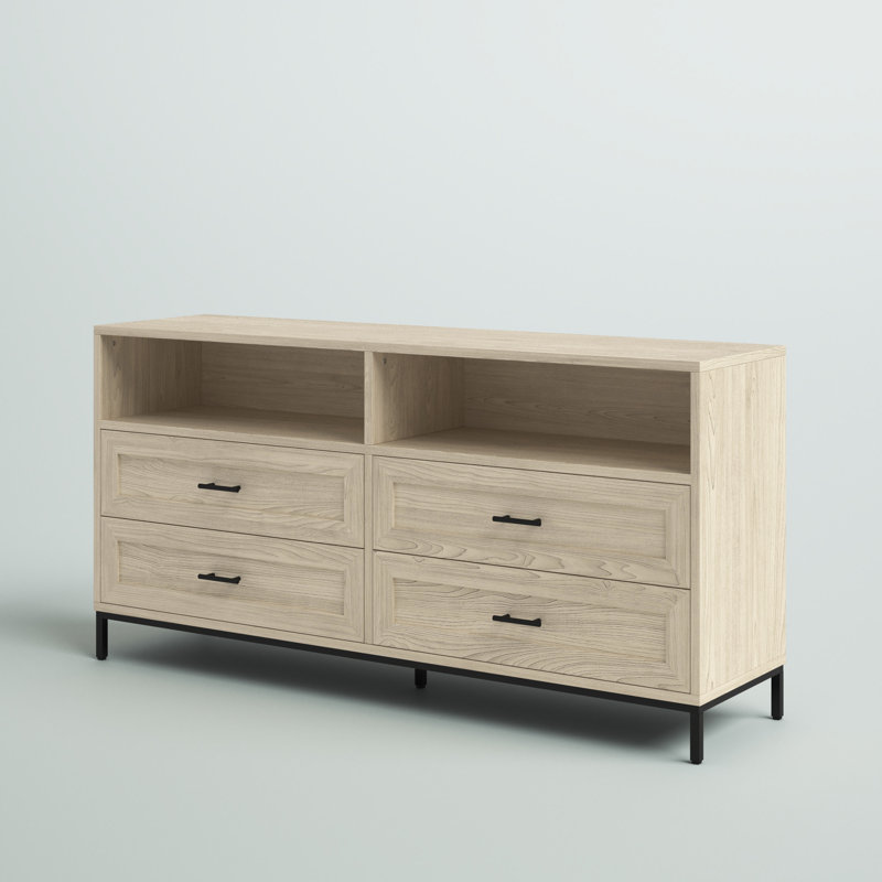 Addlee 56" 4-Drawer TV Stand for TVs Up To 60", Birch