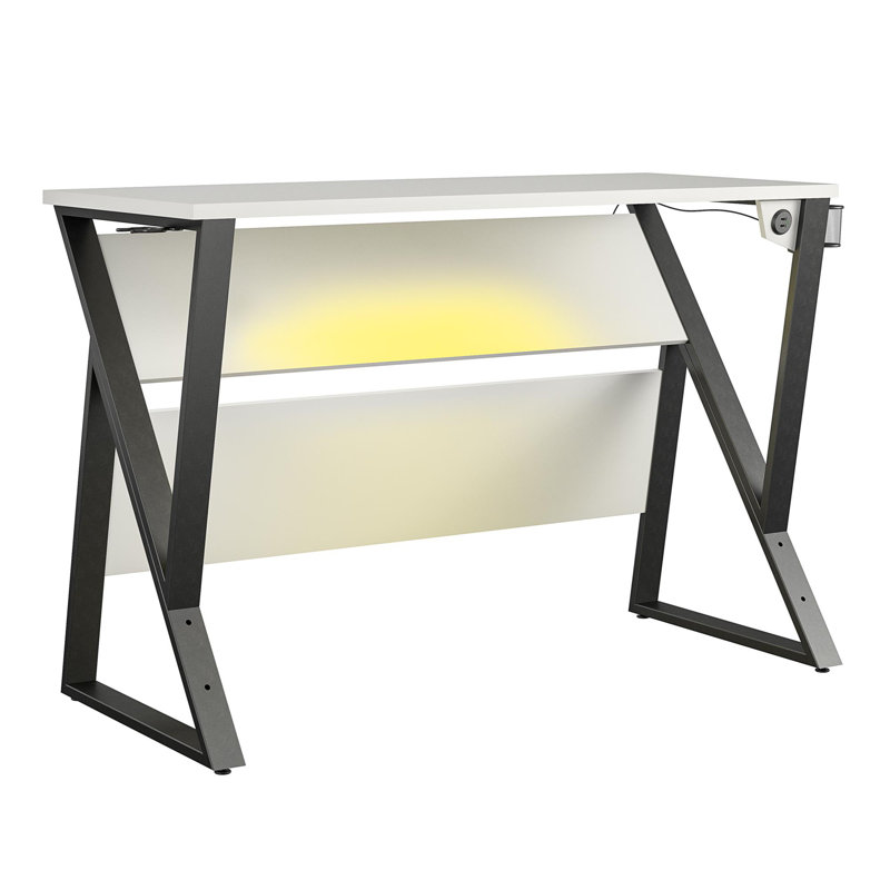 Bureau de jeu à hauteur réglable Genesis, Blanc
