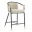 Tabourets de bar rembourrés Almond, structure en métal, design contemporain pour la cuisine