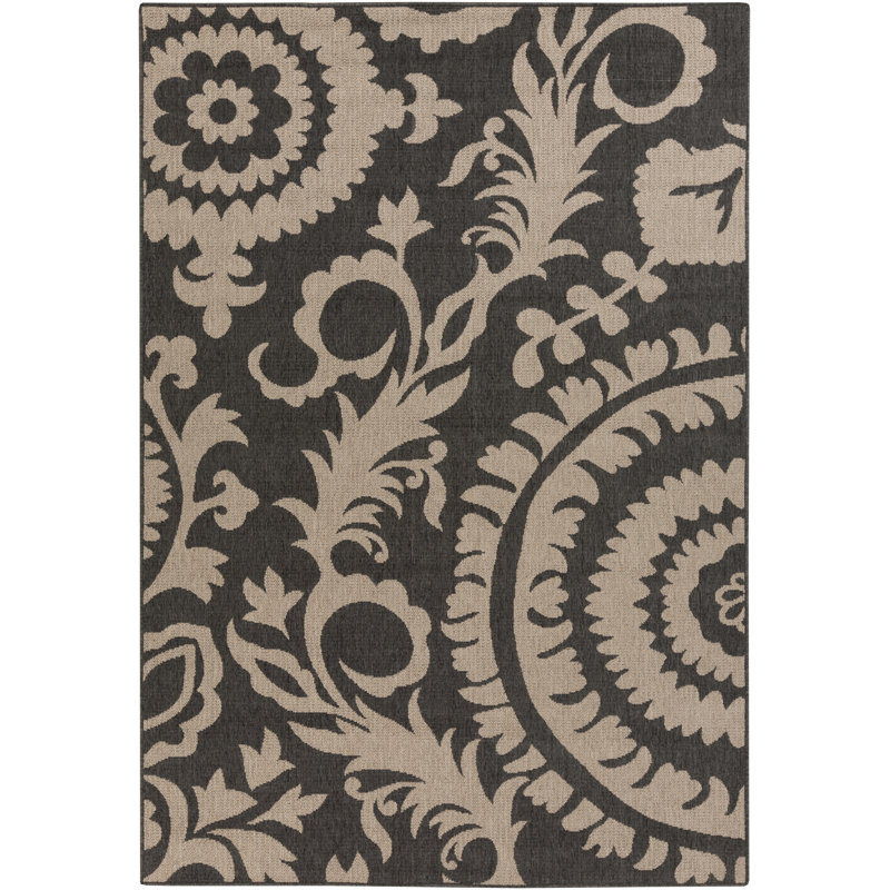 Amato Floral Indoor / Outdoor Rug, Rectangle 2'3" x 4'6"