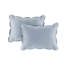 Ensemble de literie réversible élégant bleu, courtepointe en microfibre pour un style campagnard douillet