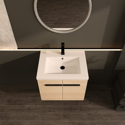 Ensemble de meuble-lavabo en résine Oak