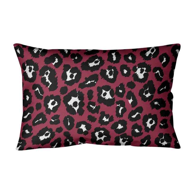 Housse de coussin rectangulaire Arizona football, Rouge/noir, Housse de coussin seulement - sans coussin, Polyester sergé