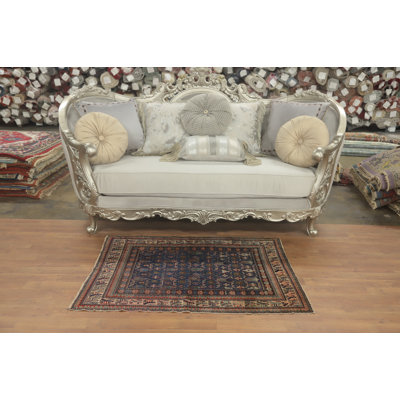 Pre-1900 Antique Vegetable Dye Rug 3x4