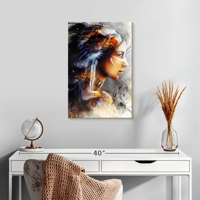 Lelar Indian Warrior, 24" H x 16" W