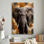 Éléphant d'Afrique moderne texturé sur toile 36 x 24 pouces - décoration de salon-776152469