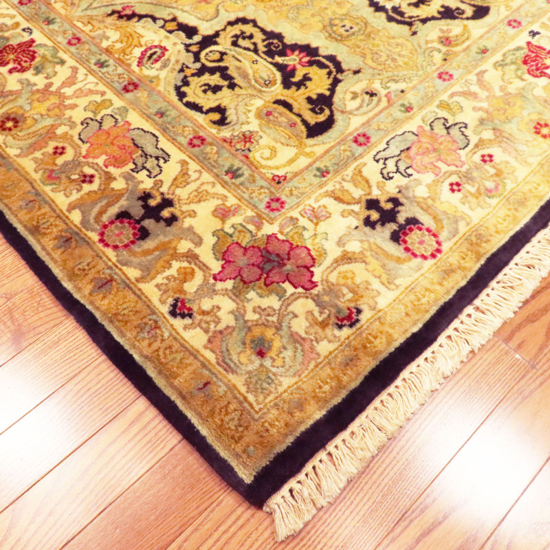 Golden Age Hand Knotted Wool Area Rug, Rectangle 5' x 7'