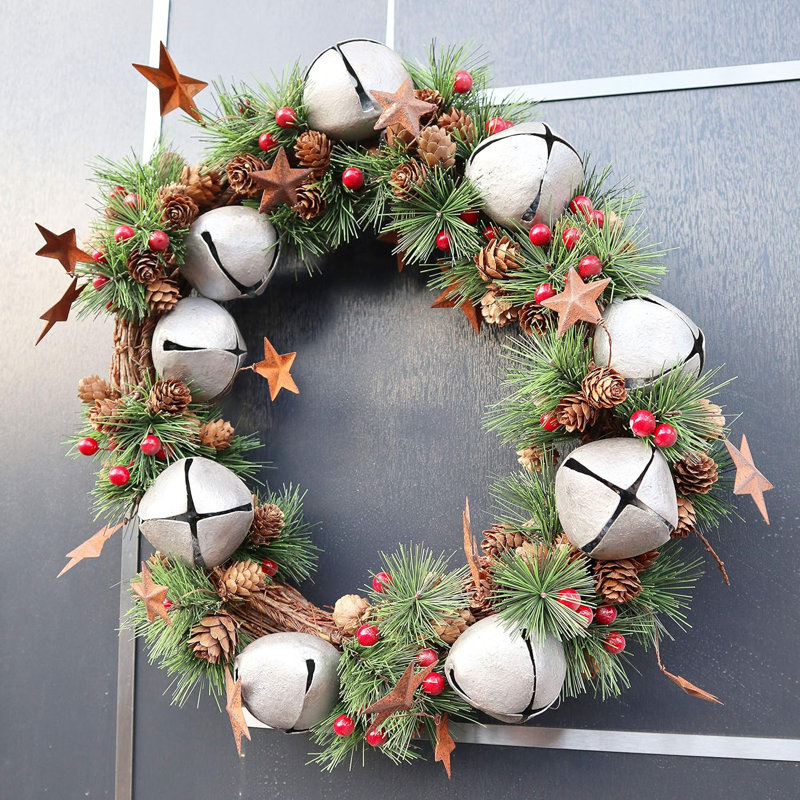 Faux PVC Christmas Wreath, 9.84cm H x 9.84cm W x 10cm D
