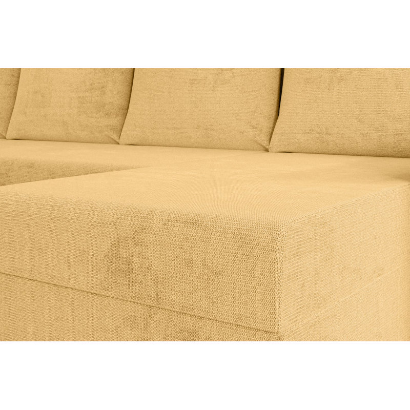 Benedicto 5 Seater Corner Sofa , Mustard yellow - Matana09