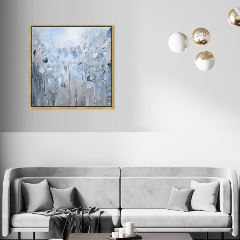 " Butterfly Dance ", 30" H x 30" W, Gold Framed Canvas