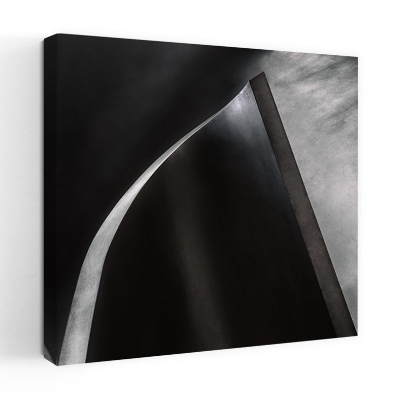 Claes - Art mural contemporain abstrait en acier courbé, H 36 po x l 36 po