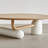 Cream-wind ash wood log creative end table