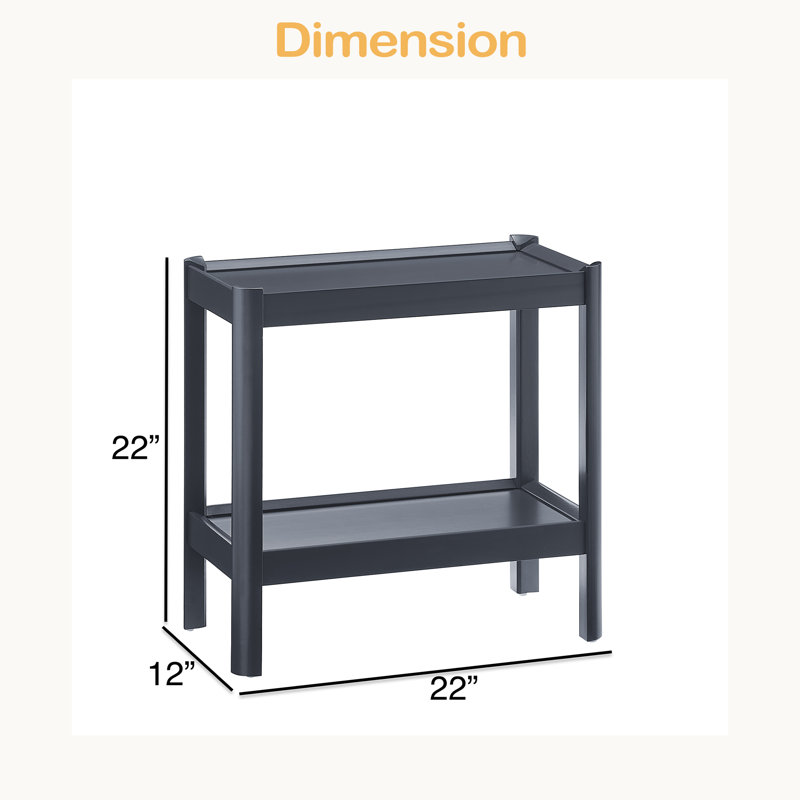 Table de chevet matte, Noir