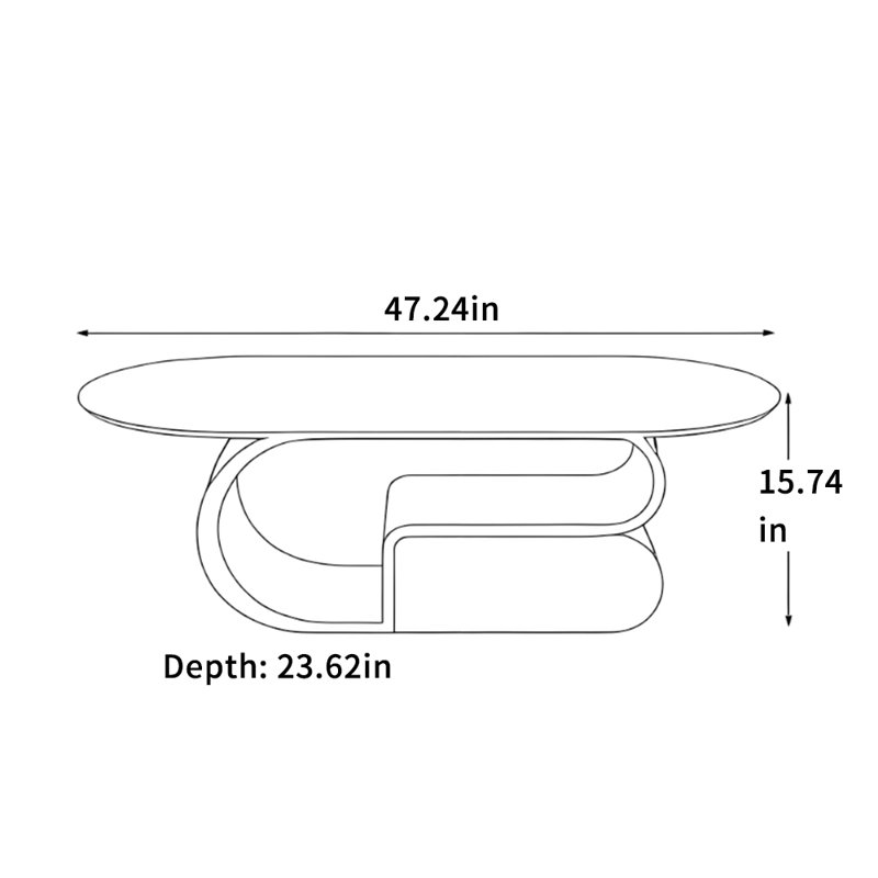 Doner, H 15,74 po x L 47,24 po x l 23,62 po, Noir, noir, noir, noir