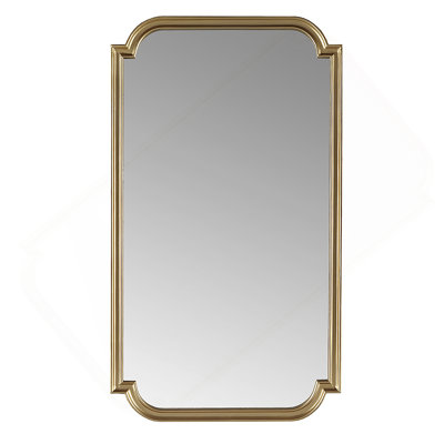 Gold Scalloped Wood Wall Mirror