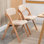 Chaises de salle à manger pliantes en bois empilables avec sièges rembourrés, ensemble de 2 avec housse amovible extra, kaki