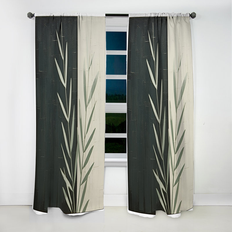 Wainwright - Leaves Curtain - Blackout Floral Curtain - 1 Panels, L 52 po x L 63 po