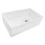 Ruvati 30-inch Fireclay Farmhouse Offset Drain Kitchen Sink Single Bowl White - Right Drain