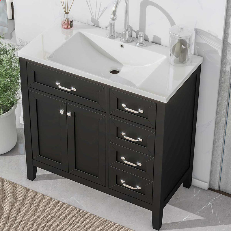 Ensemble de meuble-lavabo simple 35,98 po Joannes, Noir