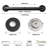 16'' Black Bathroom Safety Grab Bar with Anti-slip Knurled Grip, ADA Compliant, 2 Pack-128539878-128539877