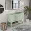 Base de meuble-lavabo double 48 po avec tiroirs et tablettes, lavabo non inclus-105864395